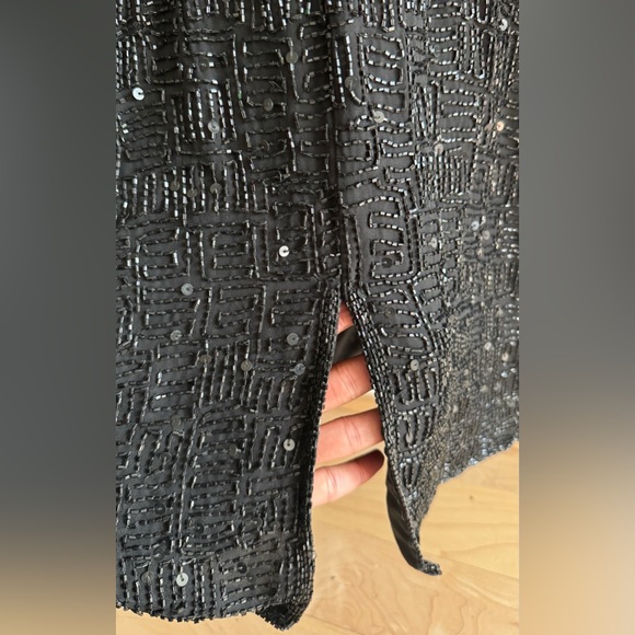 Vintage Laurence Kazar Black Beaded Dress - Picture 6 of 6